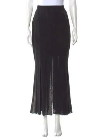 Pre-owned Karl Lagerfeld Vintage Midi Length Skirt In Black
