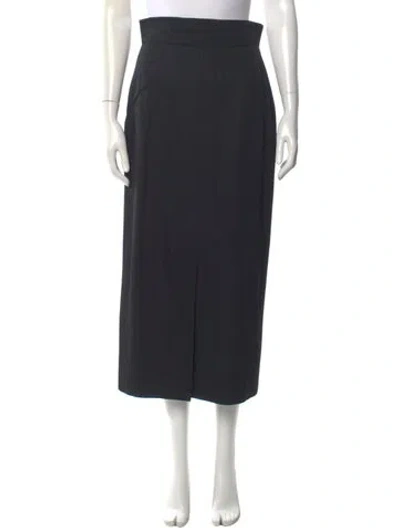 Pre-owned Karl Lagerfeld Vintage Midi Length Skirt In Black