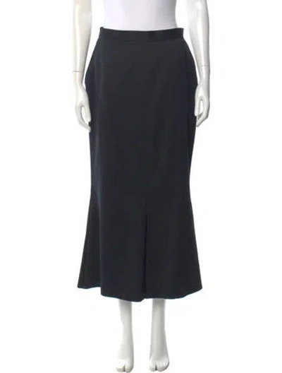 Pre-owned Karl Lagerfeld Vintage Midi Length Skirt In Black