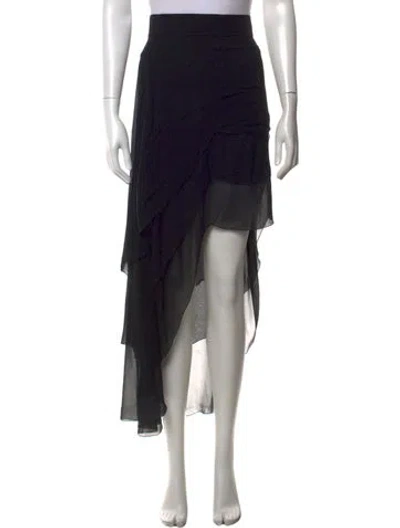 Pre-owned Karl Lagerfeld Vintage Midi Length Skirt In Black