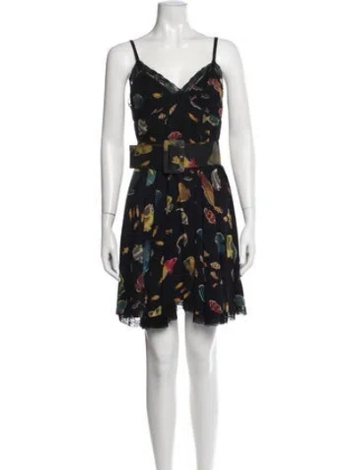 Pre-owned Karl Lagerfeld Vintage Mini Dress In Black