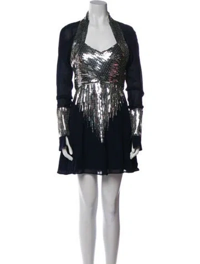 Pre-owned Karl Lagerfeld Vintage Mini Dress In Blue