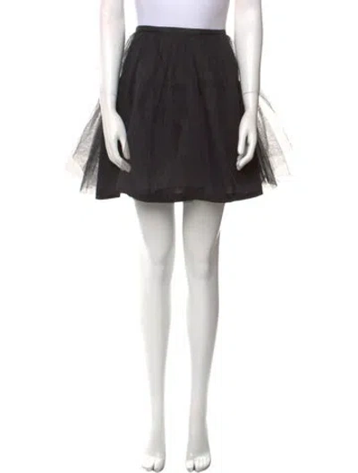 Pre-owned Karl Lagerfeld Vintage Mini Skirt In Black