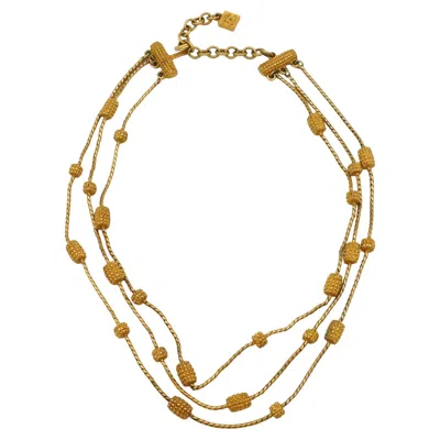 Pre-owned Karl Lagerfeld Vintage Multistrand Gold Toned Necklace