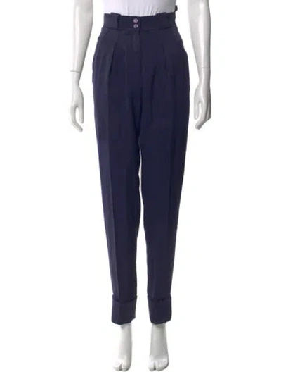 Pre-owned Karl Lagerfeld Vintage Straight Leg Pants In Blue