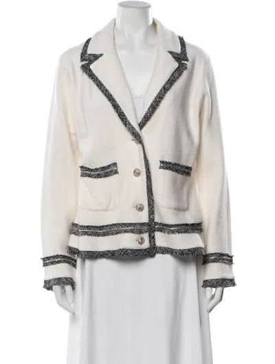 Pre-owned Karl Lagerfeld Vintage Tweed Pattern Jacket In Neutrals