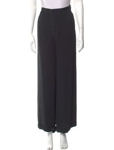 Pre-owned Karl Lagerfeld Vintage Wide Leg Pants In Black