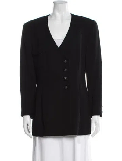 Pre-owned Karl Lagerfeld Virgin Wool Evening Jacket In Black