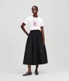 Karl Lagerfeld Voluminous Midi Skirt In Black