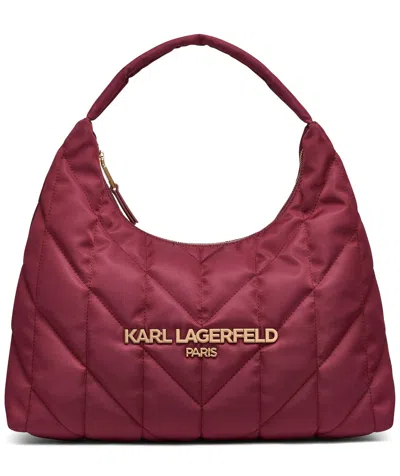 Karl Lagerfeld Voyage Hobo Bag In Pink