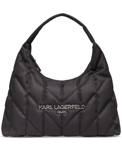 Karl Lagerfeld Voyage Hobo In Black