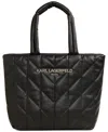 Karl Lagerfeld Voyage Large Quilted Tote In Black