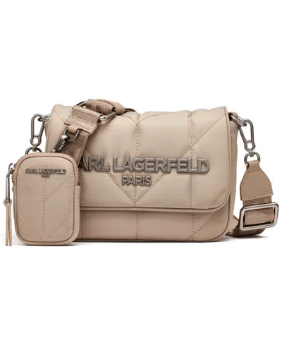 Karl Lagerfeld Voyage Magnetic Snap Messenger Bag