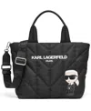 Karl Lagerfeld Voyage Mini Top Zip Tote Bag In Black