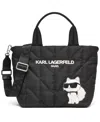 Karl Lagerfeld Voyage Mini Top Zip Tote Bag In Black