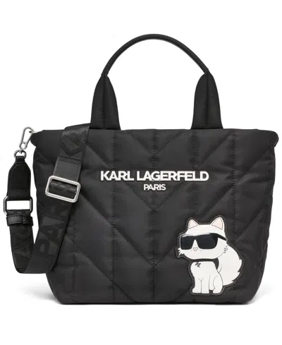 KARL LAGERFELD VOYAGE MINI TOP ZIP TOTE BAG