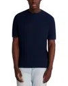 Karl Lagerfeld Kl Monogram Knitted Polo Shirt In Black