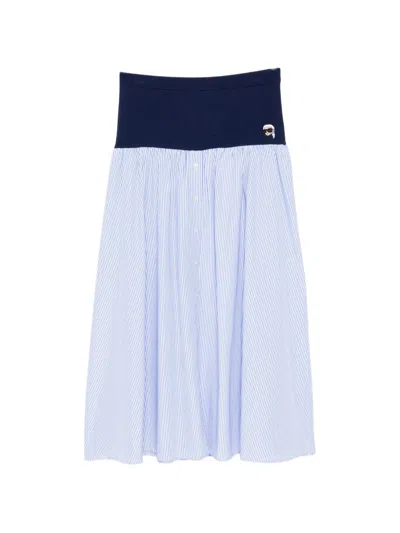 Karl Lagerfeld Waistband Skirt In White
