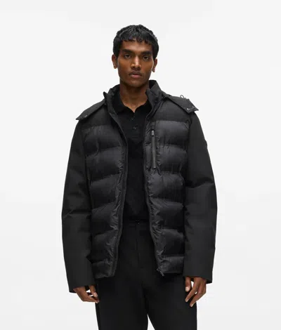Karl Lagerfeld Water-repellent Puffer Jacket In Black