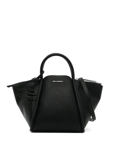 Karl Lagerfeld Wellen Tote Bag In Black
