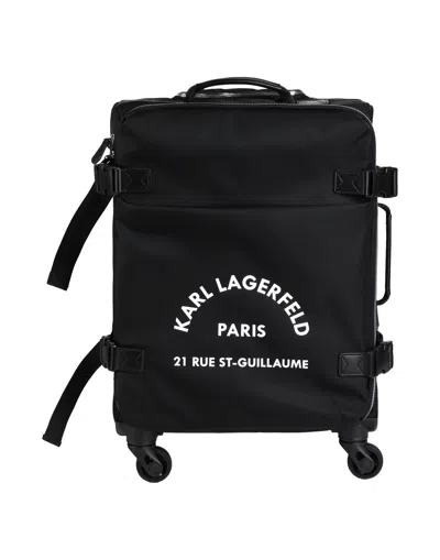 Karl Lagerfeld Wheeled Luggage In Black