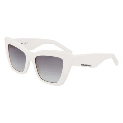 Karl Lagerfeld White Acetate Sunglasses