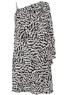 Karl Lagerfeld Elektrika-print Draped Minidress