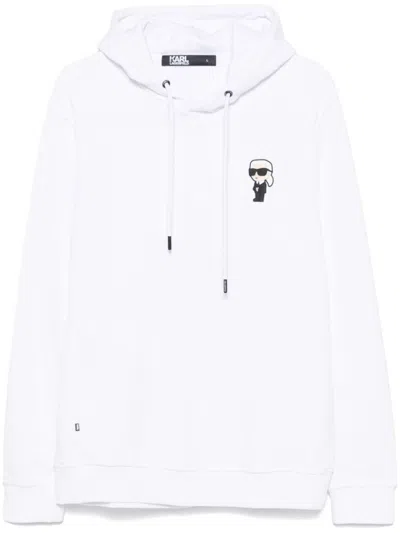Karl Lagerfeld White Logo Hoodie