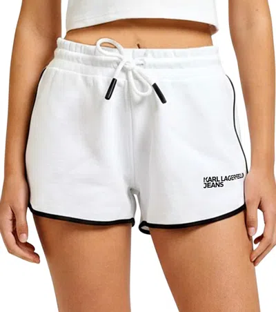 Karl Lagerfeld White Logo Shorts