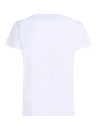 Karl Lagerfeld White Mc T-shirt With Strass Letters