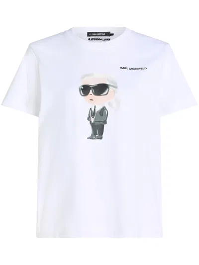 Karl Lagerfeld White Organic Cotton Logo T Shirt