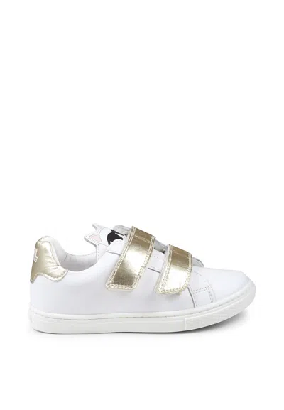Karl Lagerfeld Kids' White Sneakers For Girl With Choupette