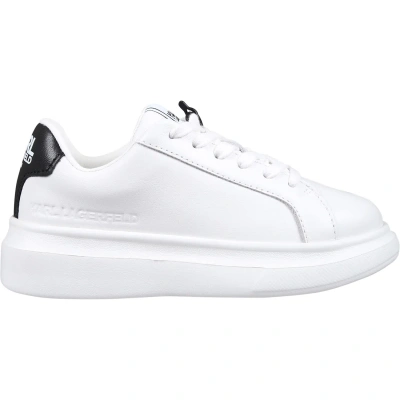 Karl Lagerfeld White Trainers For Kids With Logo