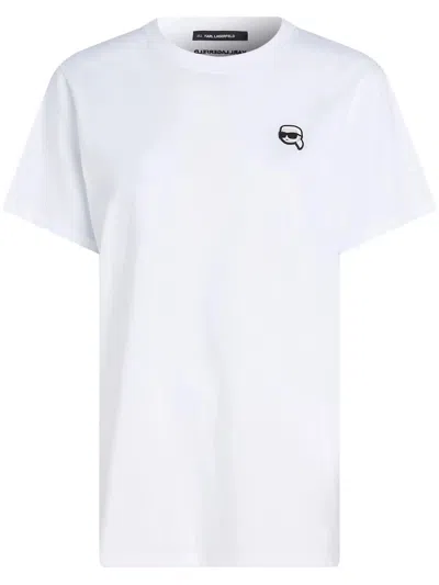 KARL LAGERFELD KARL LAGERFELD WHITE WOMEN'S T SHIRT