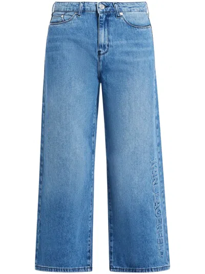 KARL LAGERFELD WIDE-CROPPED JEANS