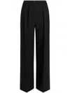Karl Lagerfeld High-waist Wide-leg Tailored Trousers In Schwarz
