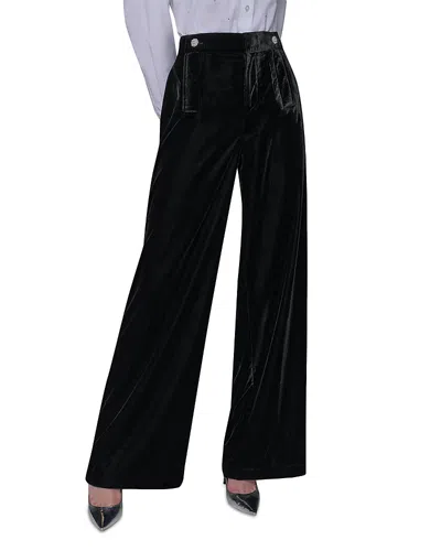 KARL LAGERFELD WIDE LEG VELVET PANTS