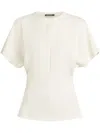 Karl Lagerfeld Wide-sleeve Top In Weiss