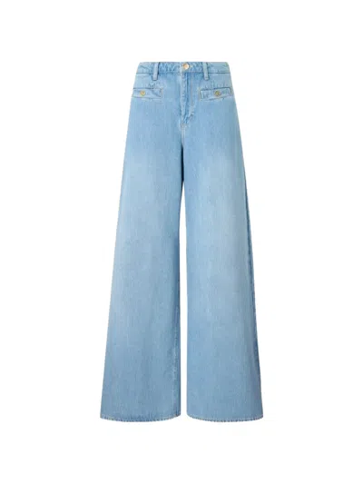 Karl Lagerfeld Wide-leg Jeans In Blue