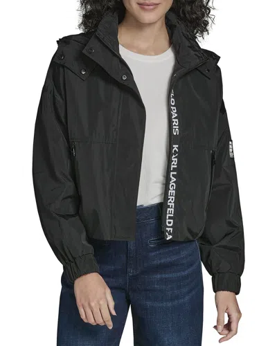Karl Lagerfeld Windbreaker Jacket In Black