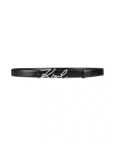 Karl Lagerfeld Woman Belt Black Size 38 Leather
