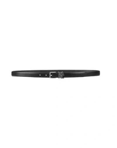 Karl Lagerfeld Woman Belt Black Size L Cow Leather