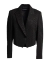 Karl Lagerfeld Woman Blazer Black Size 10 Acetate, Polyamide, Viscose