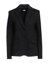 Karl Lagerfeld Woman Blazer Black Size 4 Viscose, Polyamide, Elastane, Polyester In Black