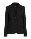 Karl Lagerfeld Woman Blazer Black Size 12 Viscose, Polyamide, Elastane, Polyester