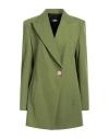 Karl Lagerfeld Woman Blazer Military Green Size 10 Polyester, Viscose, Elastane