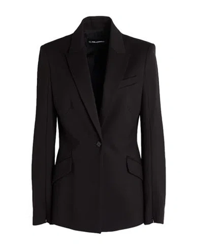 Karl Lagerfeld Woman Blazer Off White Size 12 Viscose, Polyamide, Elastane