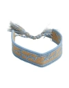 Karl Lagerfeld Woman Bracelet Sky Blue Size - Textile Fibers In Blue