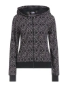 Karl Lagerfeld Woman Cardigan Black Size L Cotton, Elastane In Black