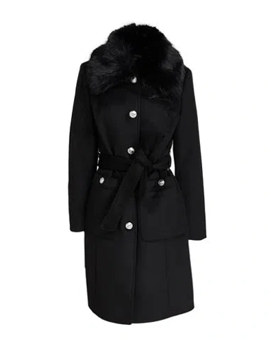 Karl Lagerfeld Woman Coat Black Size L Wool, Polyester